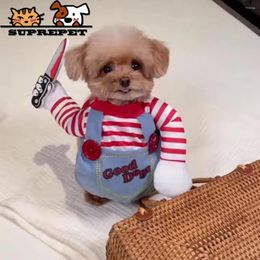 Dog Apparel Suprepet Holloween Costumes Striped Cotton Clothes For Puppy Cute Dogs Adjustable Clothing Comfortable Pet Cosplay Supplier