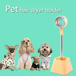 Dog Apparel Multi-purpose Hair Dryer Stand With Storage Container Pet Grooming Holder 180 Degree Rotatable