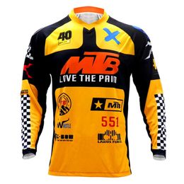 Men's T-shirts Mtb Jersey Downhill Racing T-shirt Bicycle Cycling Motocross Shirt Mountain Bike Polera Long Sleeve Sports Sqjj