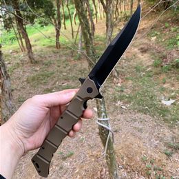 13 inch CS LUZON Tactics Folding Knife nylon Fibre Handle outdoor camping Hiking Hunting Self-defense knives Bvscg