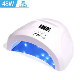 Professional SUN1s 30 UV LEDs Nail Polish Dryer Lamp 48W Nail Potherapy Machine Manicure Tool Salon Equipment 240523