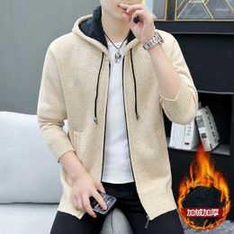 Men's Sweaters Autumn Winter Warm Cashmere Wool Zipper Cardigan Man Casual Knitwear Sweatercoat Male Clothes