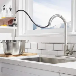 Kitchen Faucets Multifunctional Pull-out Copper Body Three-function Water Sink And Cold Switchable Vegetable Basin