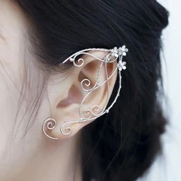 Elf Ear Cuffs Clip-on Earrings Filigree Fairy Wrap Earring Elven Cosplay Costume Drop Ship 240523