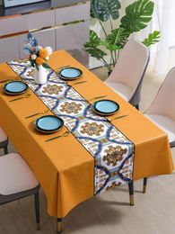 Table Cloth Oil Resistant Waterproof Anti Scalding Light Luxury And High-end Rectangular Dining Tea