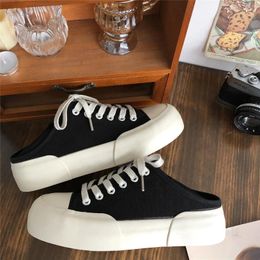 Casual Shoes For Women Canvas Lace Up Woman Footwear High On Platform Black Quality In Y2k Fashion Offer Luxury 2024 Light A
