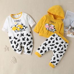Clothing Sets Infant Baby Boys Girls Cartoon Animal T-shirt Tops Pants Outfits Sister Clothes Nation For Teens