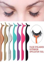 False Eyelash Tweezers Fake Eye Lash Applicator Eyelash Extension Curler Nipper Auxiliary Clip Clamp Makeup Tools4035714