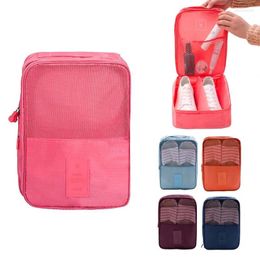 Storage Bags Portable Waterproof Nylon Women Shoes Bag Organizer Pouch Pocket Packing Cubes Handle Zipper Travel Accessories