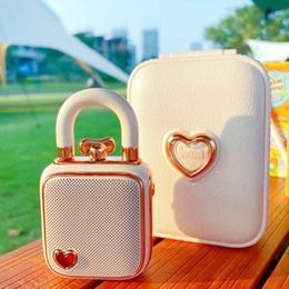 Divoom Love Lock Bluetooth Wireless Speaker Pink TWS Mini Portable music player Valentine's Day Confession gift