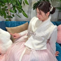 Ethnic Clothing Korean Velvet Vest Hanbok Cotton Coat Thickened Traditional Outerwear Thermal Slim Fit Travel Pography