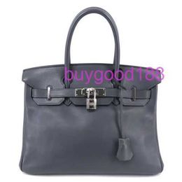 10A Biridkkin Designer Delicate Luxury Women's Social Travel Durable and Good Looking Handbag Shoulder Bag 30 Bag Tote Swift Graphite Grey Silver Hardware _88555