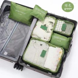 Storage Bags Unisex Travel Bag Organiser Clothes Underwear Shoes Closet Luggage Packing Cube Package 6pcs/set