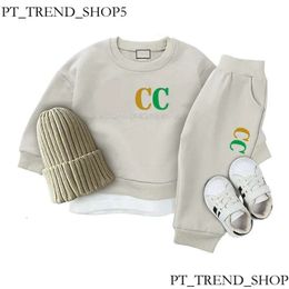 I Stock Designer Kidskläder set Baby Boys Girls Sweater Suit Tops Pants Two-Piece 03C