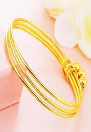 Girls thin 3pcs bangles set Bracelet 18K gold bracelet Bangles Women wedding Bracelet Couple Jewelry factory whole16061496580540