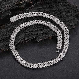 Cadeias de colar de jóias para homens Cadeia de 10mm Moissanie Bracele Women Sier Chain Link Chain Pass Diamond Esser Gra VVS Moissanie Cuban Colar Personalizar