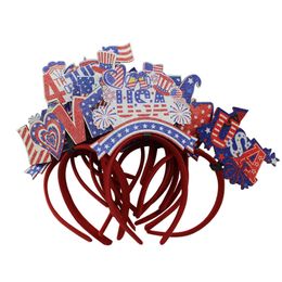 Children's Hair Sticks sparkling American Independence Day Hair Hoops Swallowtail Headwear National Day gifts kids Hair Accessories