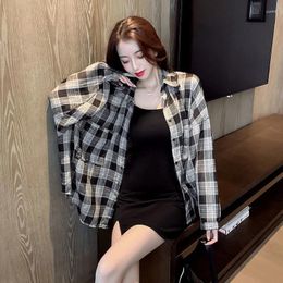 Women's Polos Polo Shirt Official Picture Summer Korean Style Thin Plaid Sun Protective Clothes Coat Chiffon Air Conditioning