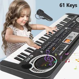 Keyboards Piano Baby Music Sound Toys Childrens electronic piano keyboard 61 key pipe organ with microphone/24 key educational WX5.219665