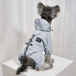 Dog Apparel Impermeable Clothes Jacket Waterproof Mesh Breathable Sweat-Absorbent Reflective Raincoat Coat