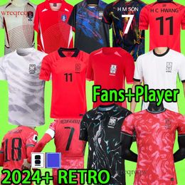 2024 South KOREA soccer jerseys HEUNGMIN HANGIN H M SON HWANG LEE 22 23 24 fans player version 2025 football shirt T 2002 RETRO Training uniform Men Women Kids
