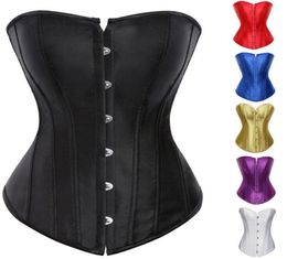 Womens Corset Bustier Satin Sexy Plus Size Gothic Lace Up Boned Gorset Top Shapewear Classic Clubwear Party Night Corselet Men034746387
