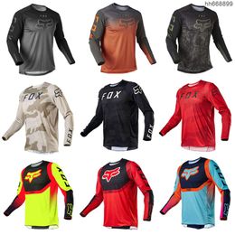 Men's T-shirts Outdoor T-shirts Foxx Downhill Suit Spring and Summer Off-road Motorcycle Quick Drying Breathable Suit Cycling Suit Tensile Mountain Bike Cxdf