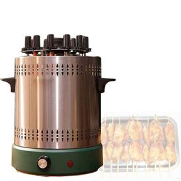 220V Smokeless Automatic Rotary Electric BBQ Grill Oven Barbecue Rotisserie Kebab Roast Rotation Machine Lamb Skewers