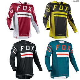 Men's T-shirts Outdoor T-shirts Fox Speed Drop Mens Summer Off Road Motorcycle Clothing T-shirt Mountain Bike Cycling Clothing Long Sleeved Quick Drying Top