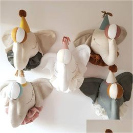 Wall Decor Kids Room Decoration Elephant Deer 3D Animal Head Hanging For Children Nursery Baby Girl Gift Drop Delivery Maternity Store Otjfv