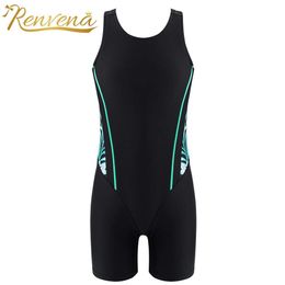 Kids Girls Seeveless Swimsuit Rashguard Children One Piece Bodysuit Beach Seaside Swimwear Surfing Beachwear Bathing Jumpsuit L2405