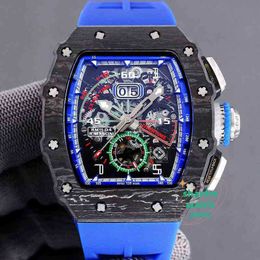 RM watch Date Trend Watch Rm11-04 Series 2824 Automatic Mechanical Carbon Fiber Tape Mens