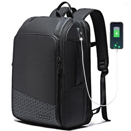 Backpack BANGE17.3-inch Expandable Business Laptop Waterproof Large Capacity Oxford Cloth Travel Bag For Men