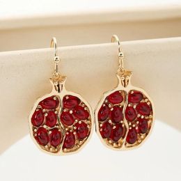 Dangle Earrings Bohemian Red Pomegranate Seeds Fashion Women's Ruby Inlay Alloy Electroplating Party Anniversary Gift Trends Jewellery