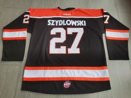 Hockey jerseys Physical photos Fort Wayne Komets 27 Shawn Szydlowski WHITE BLACK Men Youth Women High School Size S-6XL or any name and number jersey