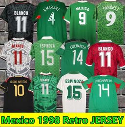 Retro classic Mexico soccer jerseys 1970 1985 1986 1994 1995 1996 1997 1998 1999 2006 2010 2014 BORGETTI HERNANDEZ CAMPOS BLANCO H.SANCHEZ R.Marquez football shirt XXL