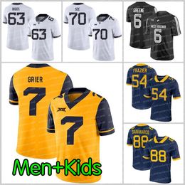 6 Garrett Greene Black College Football Jersey Bryce Biggs David Sills V Wyatt Milum JT Daniels Geno Smith Nicco Marchiol Sam James 34 Deshawn Stevens Men Kids