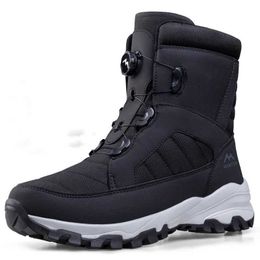 Outdoor Shoes Sandals 2023 Men Boots Plush Warm Snow Boots Winter Shoes Waterproof Anti Slip Hiking Boots Outdoors Desert Combat Boots YQ2403