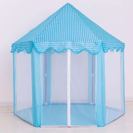 Anti-Mosquito Baby kid toy Portable Folding Prince Princess Tent Kid Gift Child Castle Play House Wigwam Beach Zipper tent