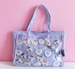 Ita Bag Girls Lolita Style Lovely Crossbody Kawaii Clear Bag Schoolbags For Teenage Girls Candy Sweet Itabag Shoulder Bags H210 217558826