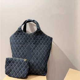 Fashion Designer Summer Maxi Tote Bags In Quilted Handbag Denim Genuine Totes Fashion Large Luxury Shopping Capacity Icare Handbags Bag Hjrg