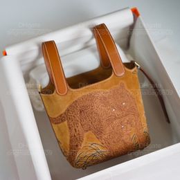 12A Top Quality Designer Tote Bags Pure Handmade Special Custom Crocodile Leather Spliced Handle 18cm Minimalism Style Women's Luxury Handbags With Delicate Box.