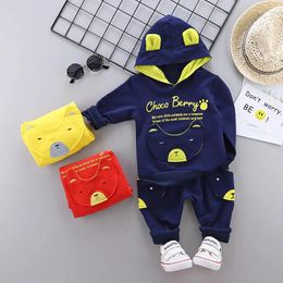 Clothing Sets Spring Toddler Cotton Clothes Fashion Children Girls Boys Sport BEAR Hooded Jacket Pants 2pcs/Sets Baby Casual Kids Tracksuits