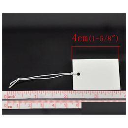 Other Arts And Crafts 200-300Pcs Price Label Tags String Tie Watch Jewellery Display Merchandise Paper Cards Rectangar Blank Tag Drop De Dhbhd