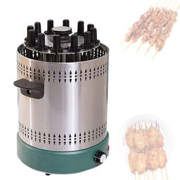 Home Party Stainless Steel Barbecue Grill 220v Vertical Rotary Smokeless Electric BBQ Machine for Indoor Outdoor