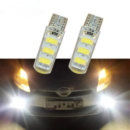 Car LED T10 510 W5W DC 12V Canbus 6SMD Silicone shell Tail Lights Bulb No Error Parking Fog light Auto Wedge Lamp LL