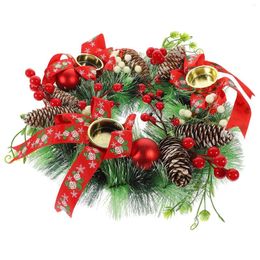 Decorative Flowers Hanging Wreaths Holders Xmas Decors Christmas Ring Artificial Door Ornaments Party