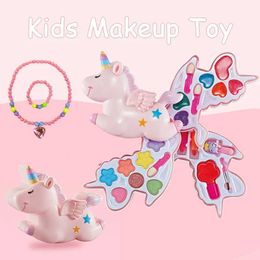 Beauty Fashion Childrens Makeup Tools Play Princess Pink Makeup Box Girl Set Lipstick Eye Shadow Safe and Non toxic Toy Gifts WX5.21