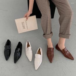 Casual Shoes Spring Women Flat Fashion Pointed Toe Heel Loafers Ladies Elgant Slip On Sotf Oxford Shoe Choussure Femme