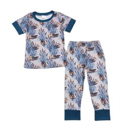 Clothing Sets Wholesale Children Nightclothes Baby Boy Short Sleeves Ducks Shirt Pants Sleepwear Set Infant Pajamas Outfit Spring Fall